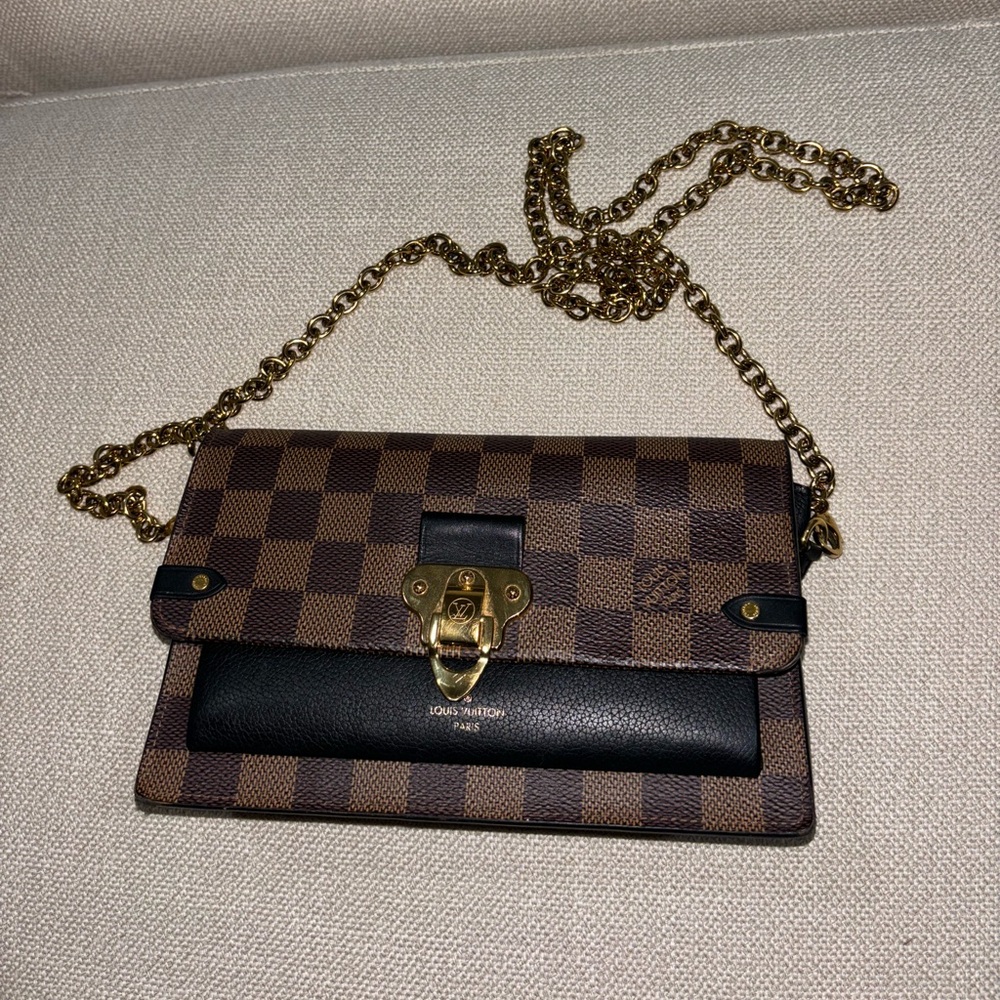 Louis Vuitton Damier Ebene Vavin Chain on Wallet